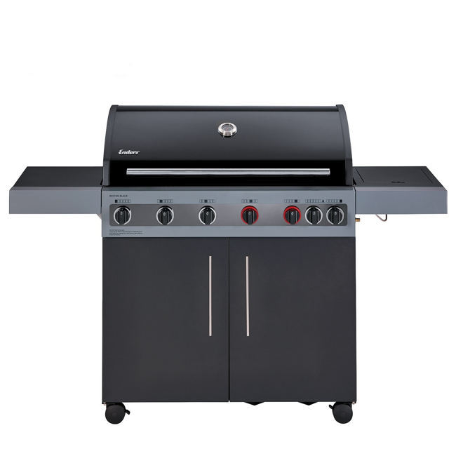 Bild von Gasgrill 'Boston Black 6 KR Turbo' 6 Brenner