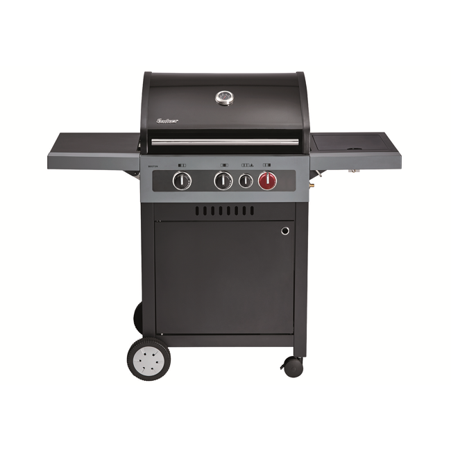 Bild von Gasgrill 'Boston Black 3 K Turbo' schwarz 134 x 59 x 115 cm