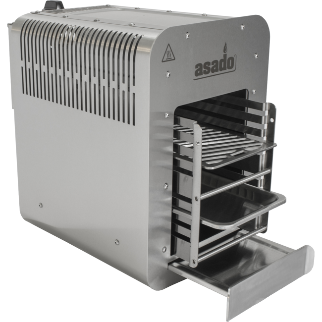 Bild von Oberhitze-Gasgrill 'asado® 800°' edelstahlfarben 28 x 38 x 42 cm
