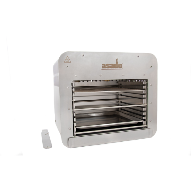 Bild von Oberhitze-Gasgrill 'asado® 800°xxl' edelstahlfarben 42,5 x 36,6 x 42 cm