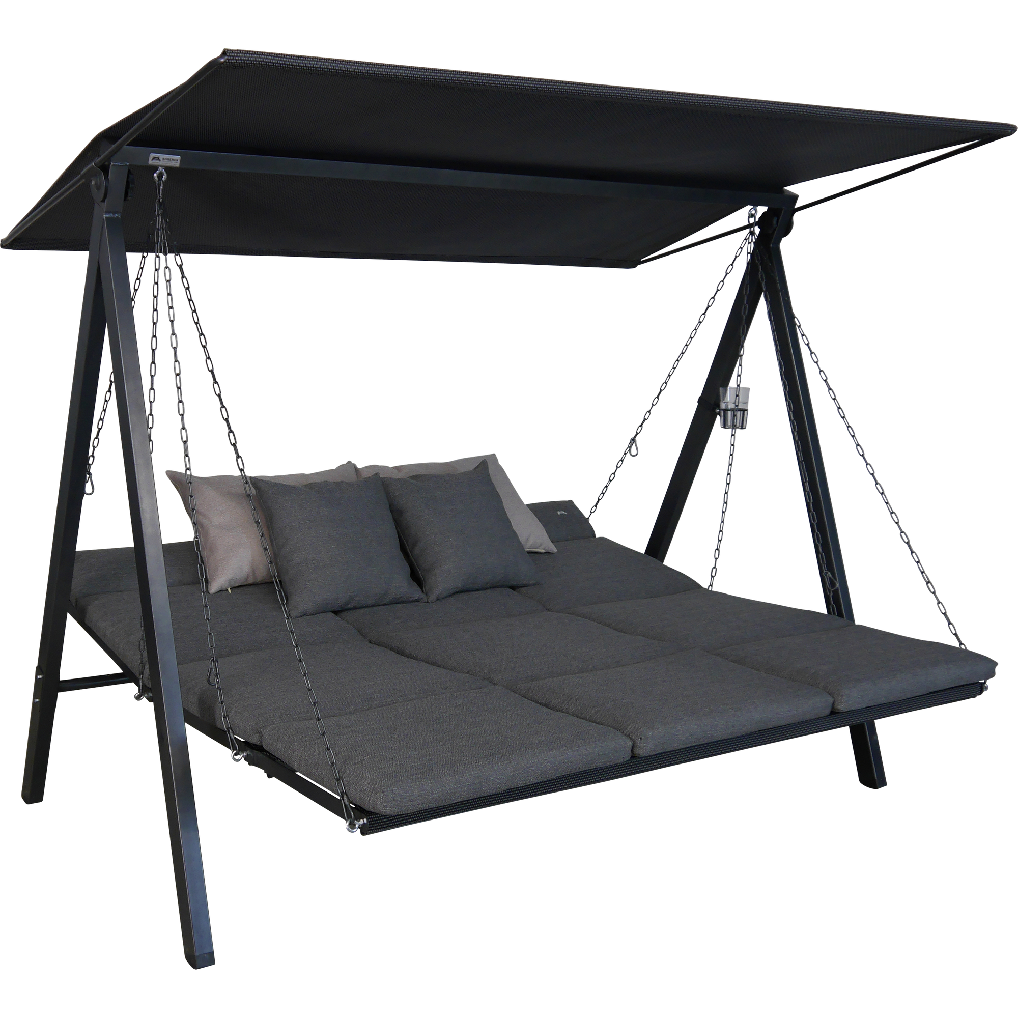 Hollywoodschaukel 'Lounge Smart' 3-Sitzer grau 210 x 160 x 145 cm
