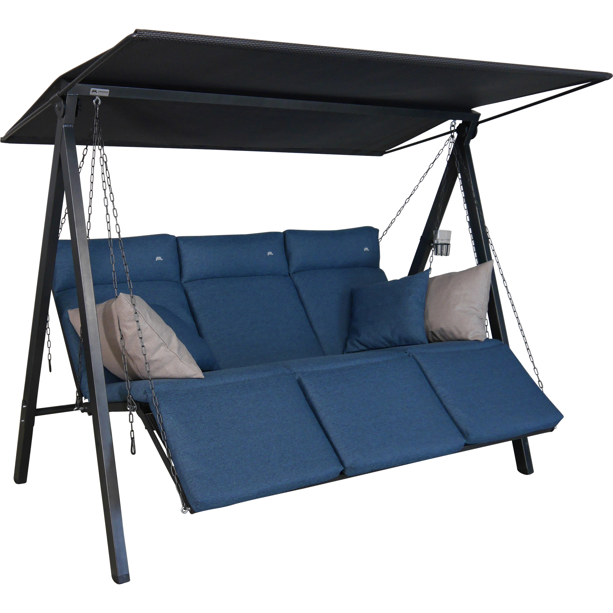 Hollywoodschaukel 'Lounge Smart' 3-Sitzer blau 210 x 160 x 145 cm