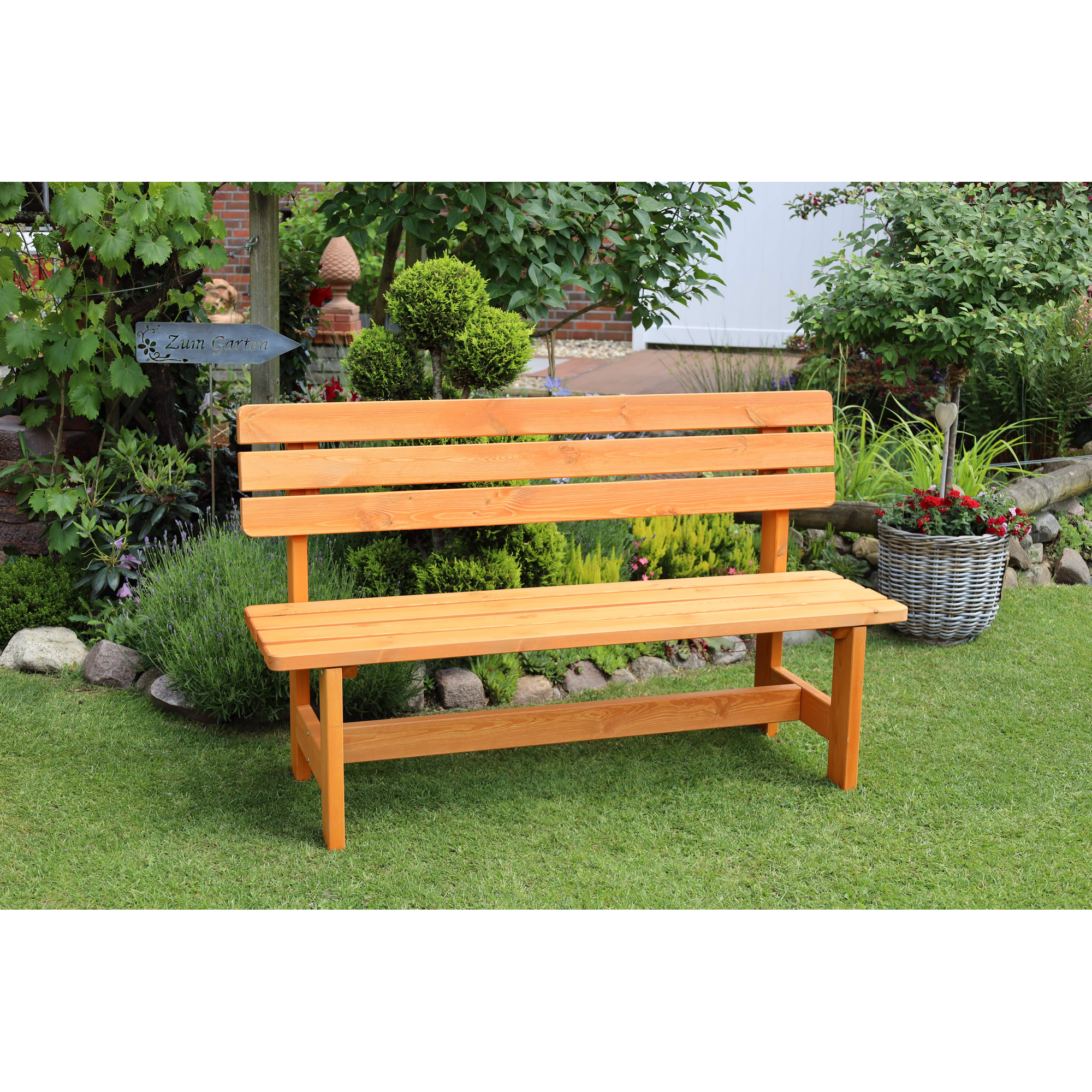 Gartenbank 'Summer' Nadelholz braun 150 x 90 x 51 cm