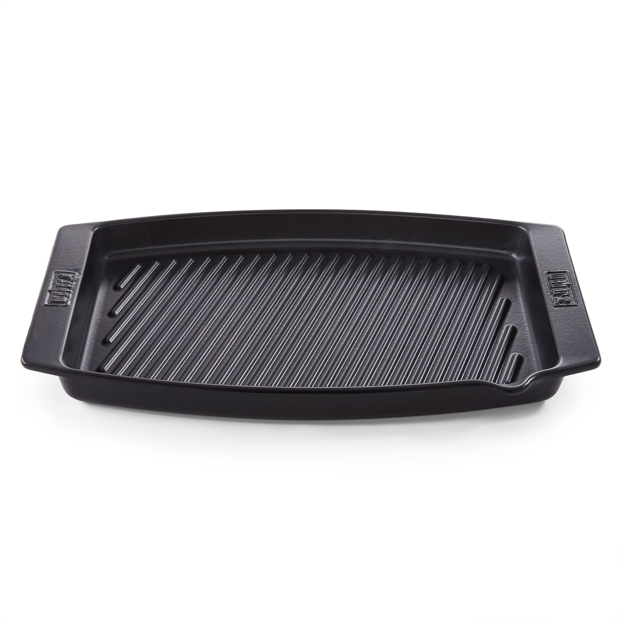 Schwarze Grillpfanne der Marke Weber