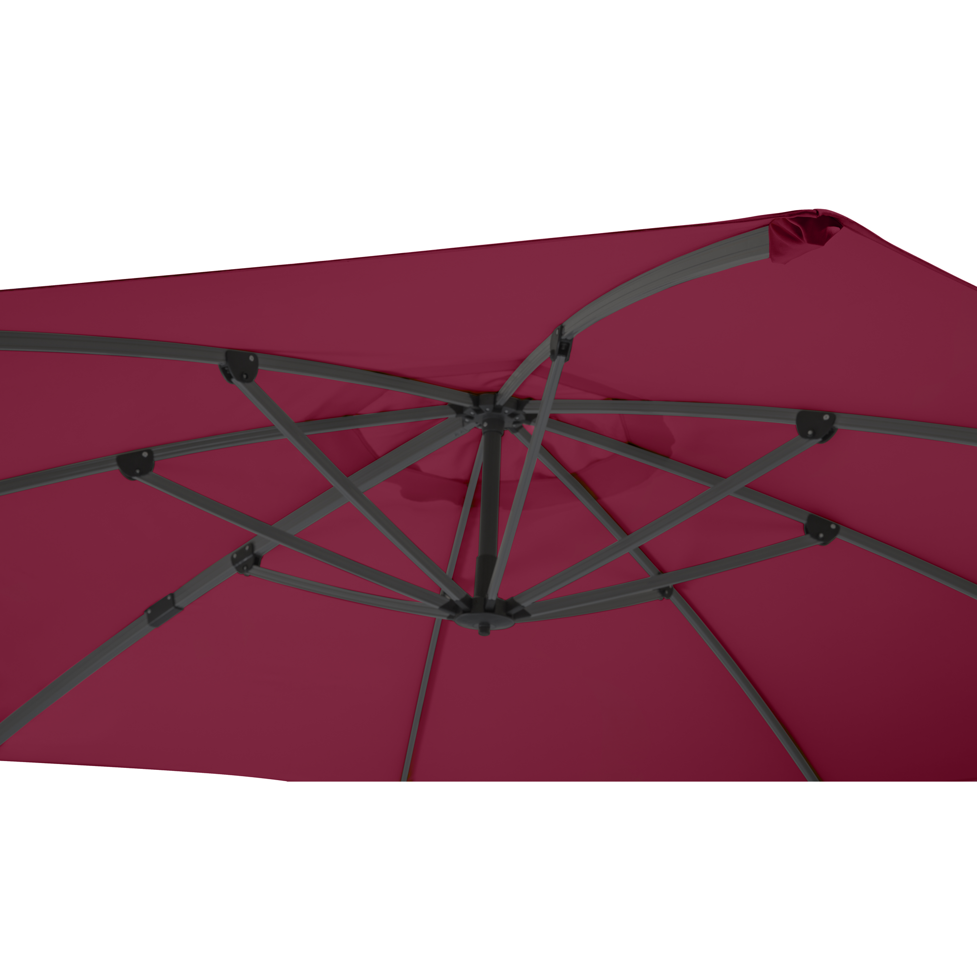 Ampelschirm 'Rhodos Rondo' bordeaux Ø 350 cm + product picture