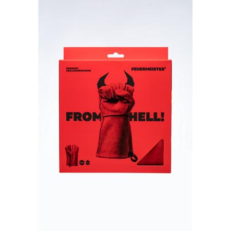 5. Bild von Grillhandschuhe 'From Hell!' Leder rot Größe 8