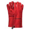 Rote Leder-Grillhandschuhe von Feuermeister