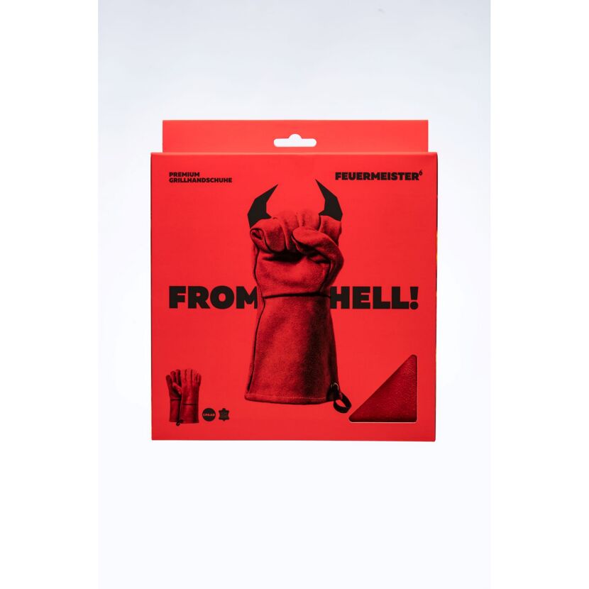 Feuermeister Grillhandschuhe "From Hell!", rot, 1 Paar