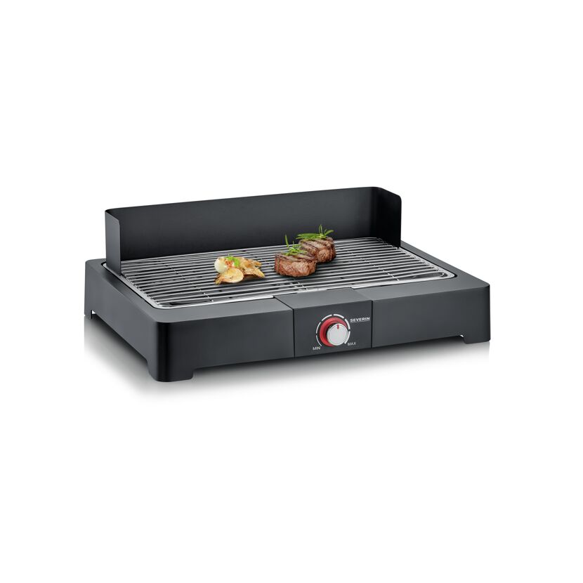 Elektrischer Tischgrill Severin PG 8560 mit Grillgut
