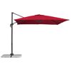 Roter Ampelschirm mit Kurbel