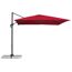 Roter Ampelschirm mit Kurbel