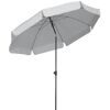Geöffneter Sonnenschirm AQUILA 200/8 silbergrau