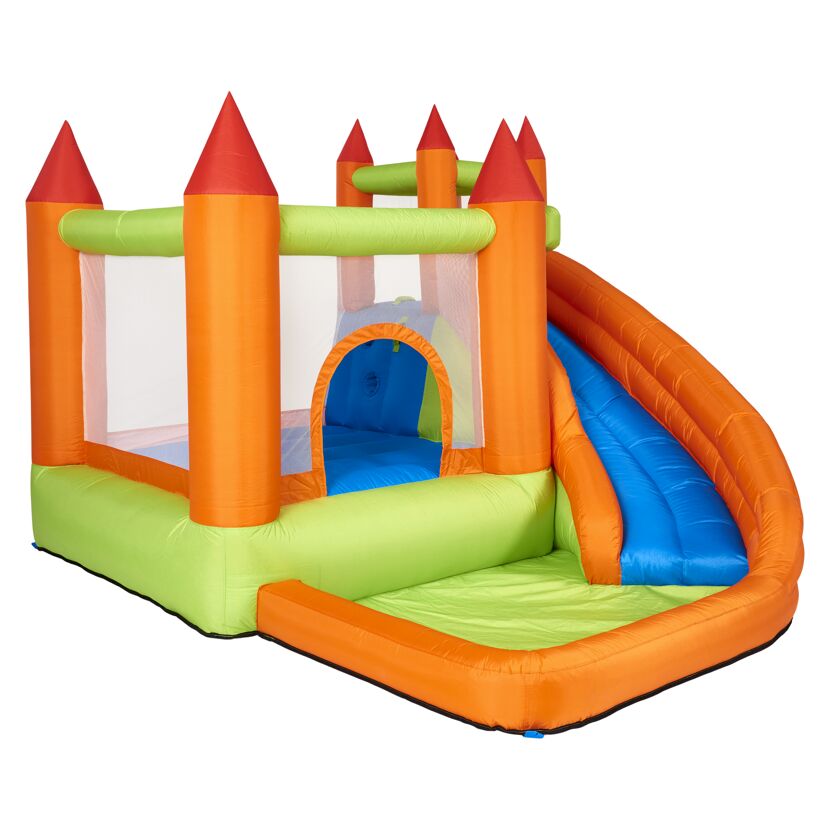 Bunte Hüpfburg mit Rutsche für Kinder