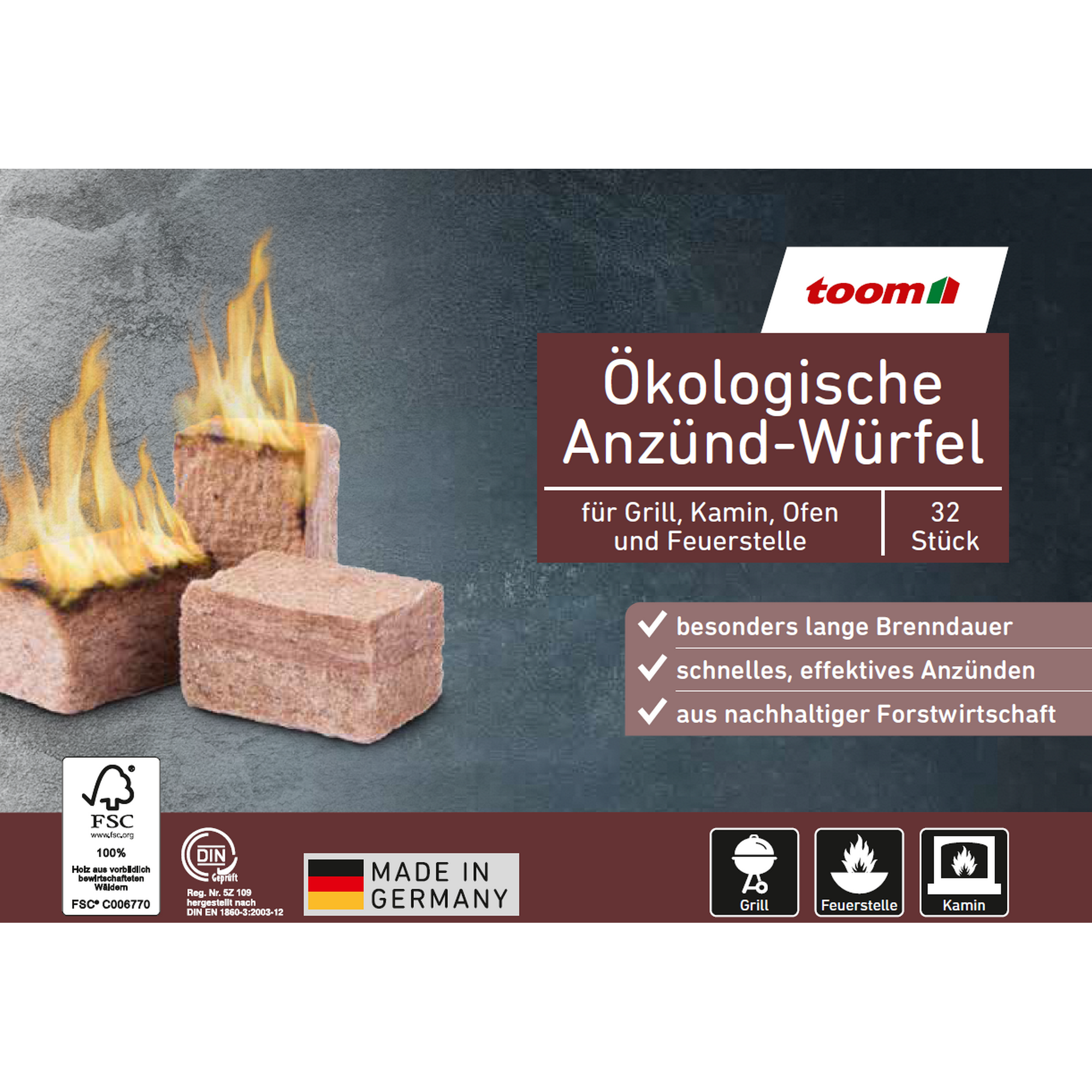 Öko-Anzünd-Würfel 32 Stück + product picture