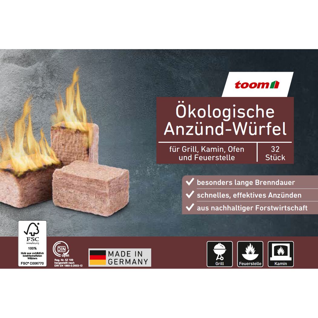 Ökologische Anzündwürfel von toom