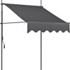 Klemmmarkise mit Volant 200 x 120 cm