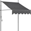Klemmmarkise mit Volant 200 x 120 cm
