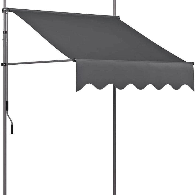 Klemmmarkise mit Volant 200 x 120 cm