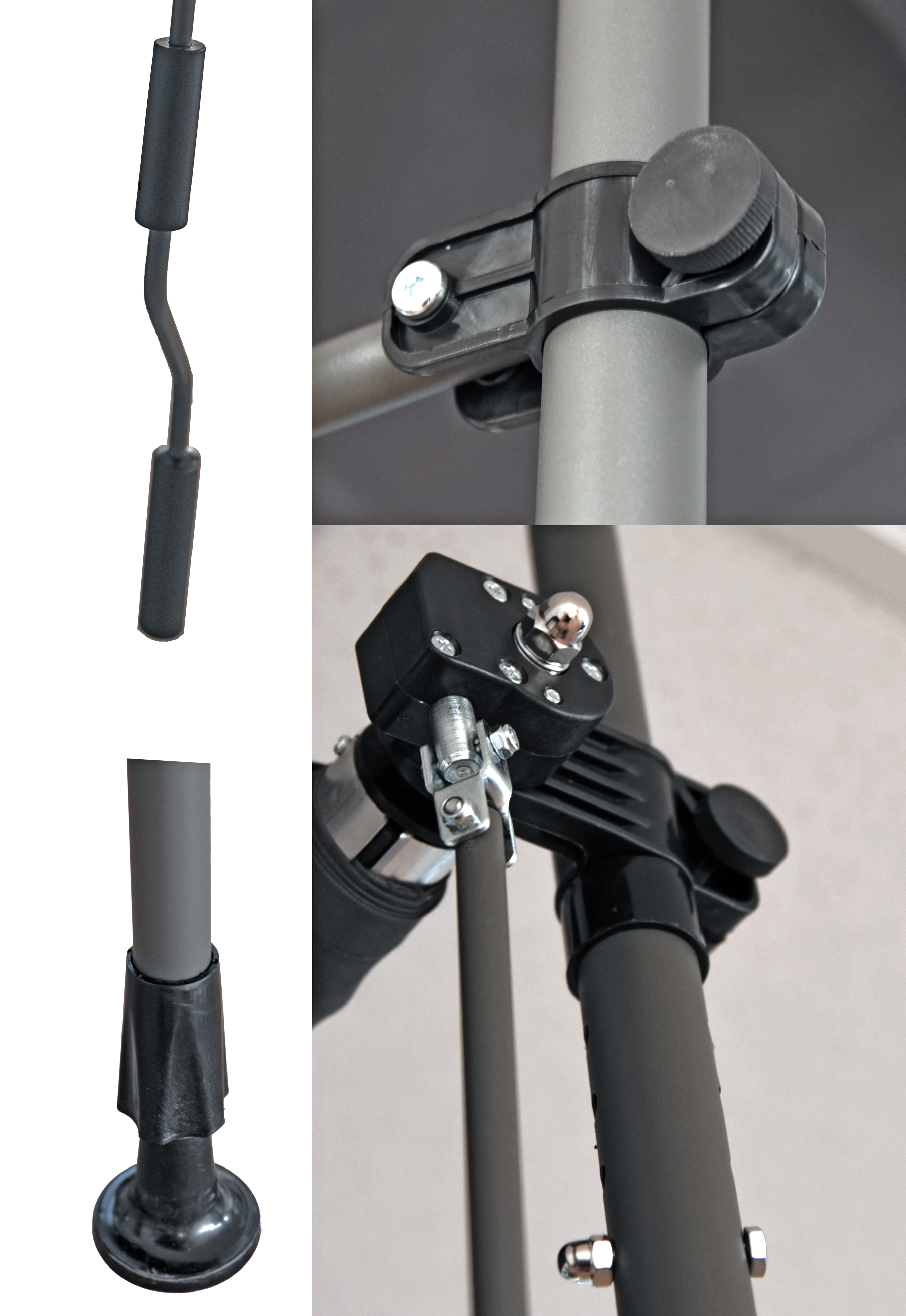 Klemmmarkise mit Volant 200 x 120 cm