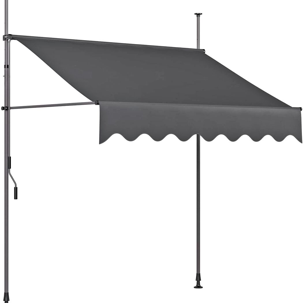 Klemmmarkise mit Volant 300 x 120 cm
