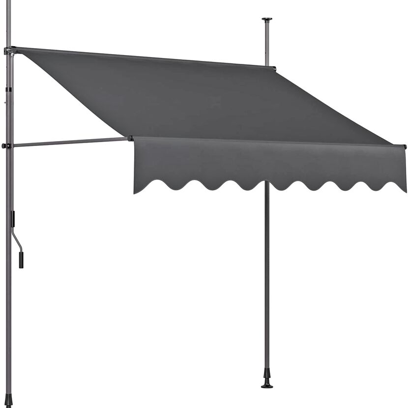 Klemmmarkise mit Volant 300 x 120 cm