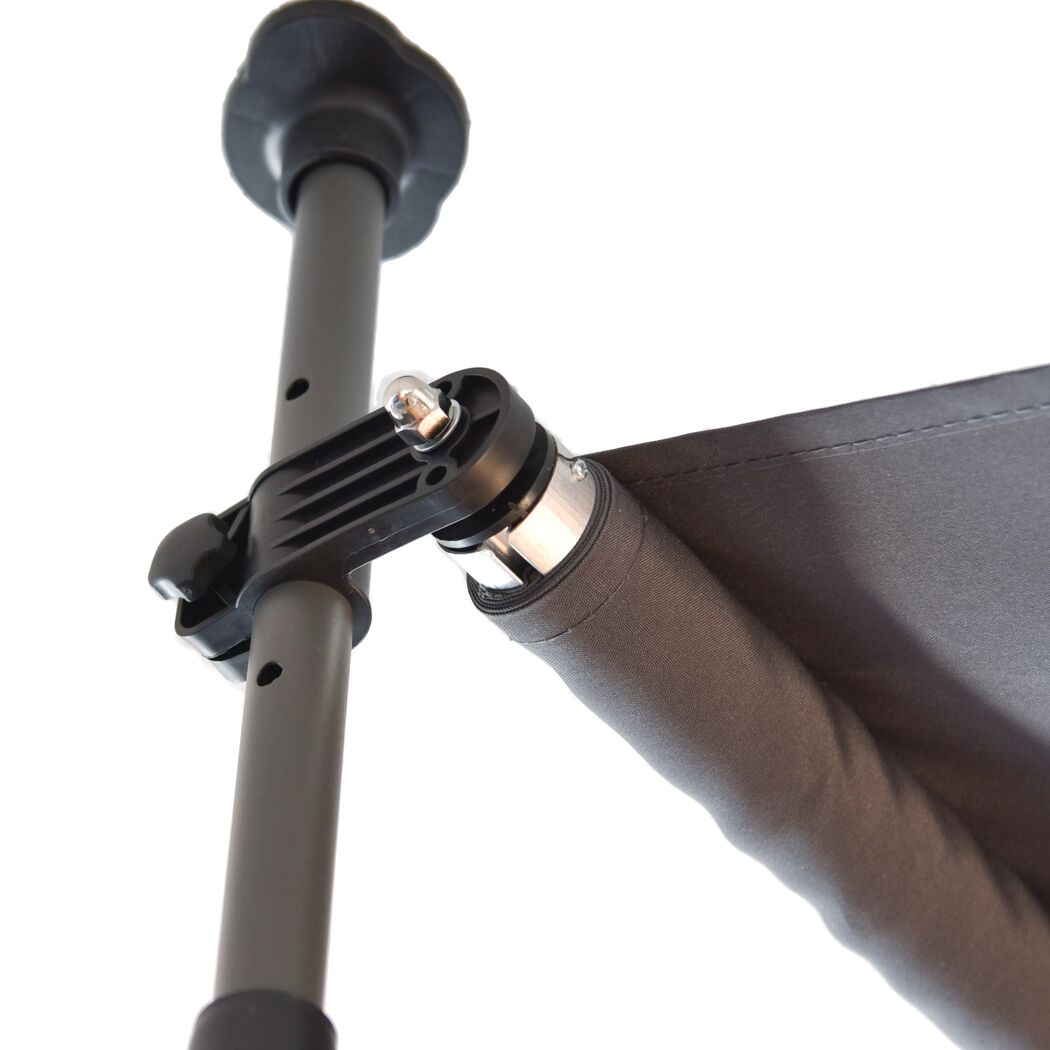 Klemmmarkise mit Volant 300 x 120 cm