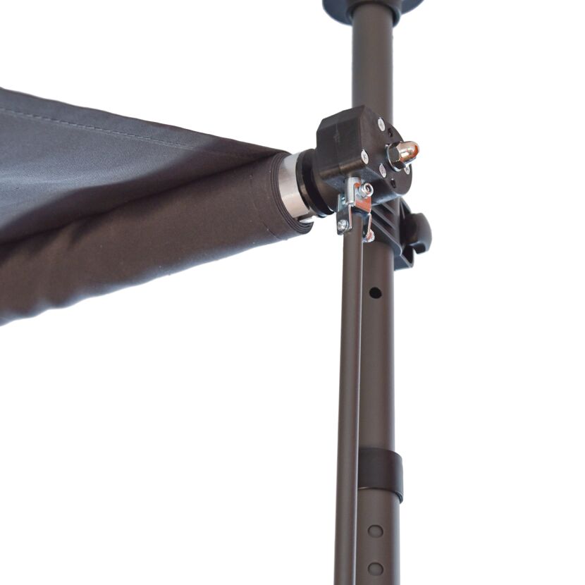 Klemmmarkise mit Volant 300 x 120 cm
