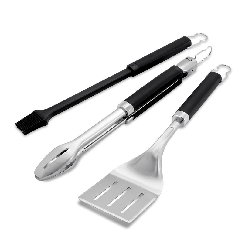 Grillzange, Grillwender und Grillbürste