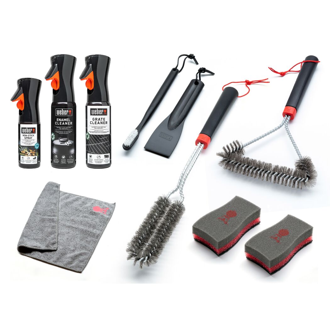 Reinigungsset für Gasgrills aus Emaille, 10-teilig