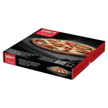 4. Bild von Glasierter Pizzastein 'CRAFTED Gourmet BBQ System' Cordierit grau 40,6 x 41,4 cm