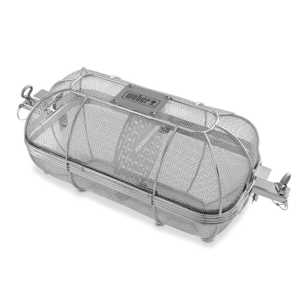 Drehspießkorb 'Crafted Gourmet BBQ System' Edelstahl 18,9 x 48,1 x 20 cm