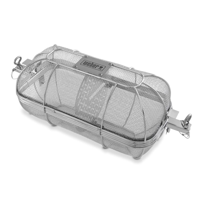 Drehspießkorb 'Crafted Gourmet BBQ System' Edelstahl 18,9 x 48,1 x 20 cm