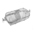Drehspießkorb 'Crafted Gourmet BBQ System' Edelstahl 18,9 x 48,1 x 20 cm