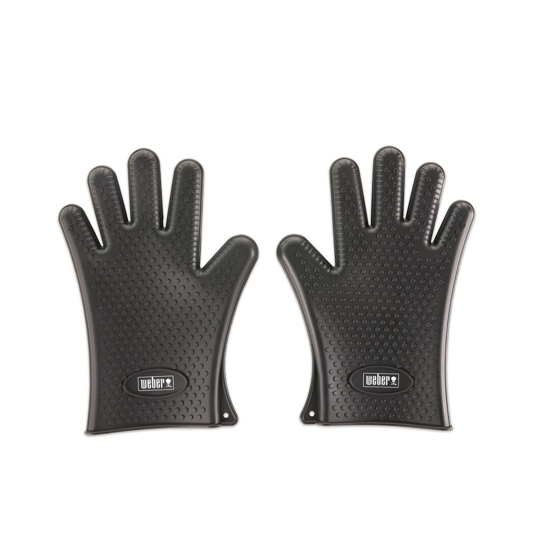 Grillhandschuhe Silikon schwarz Größe 9, 2 Stück