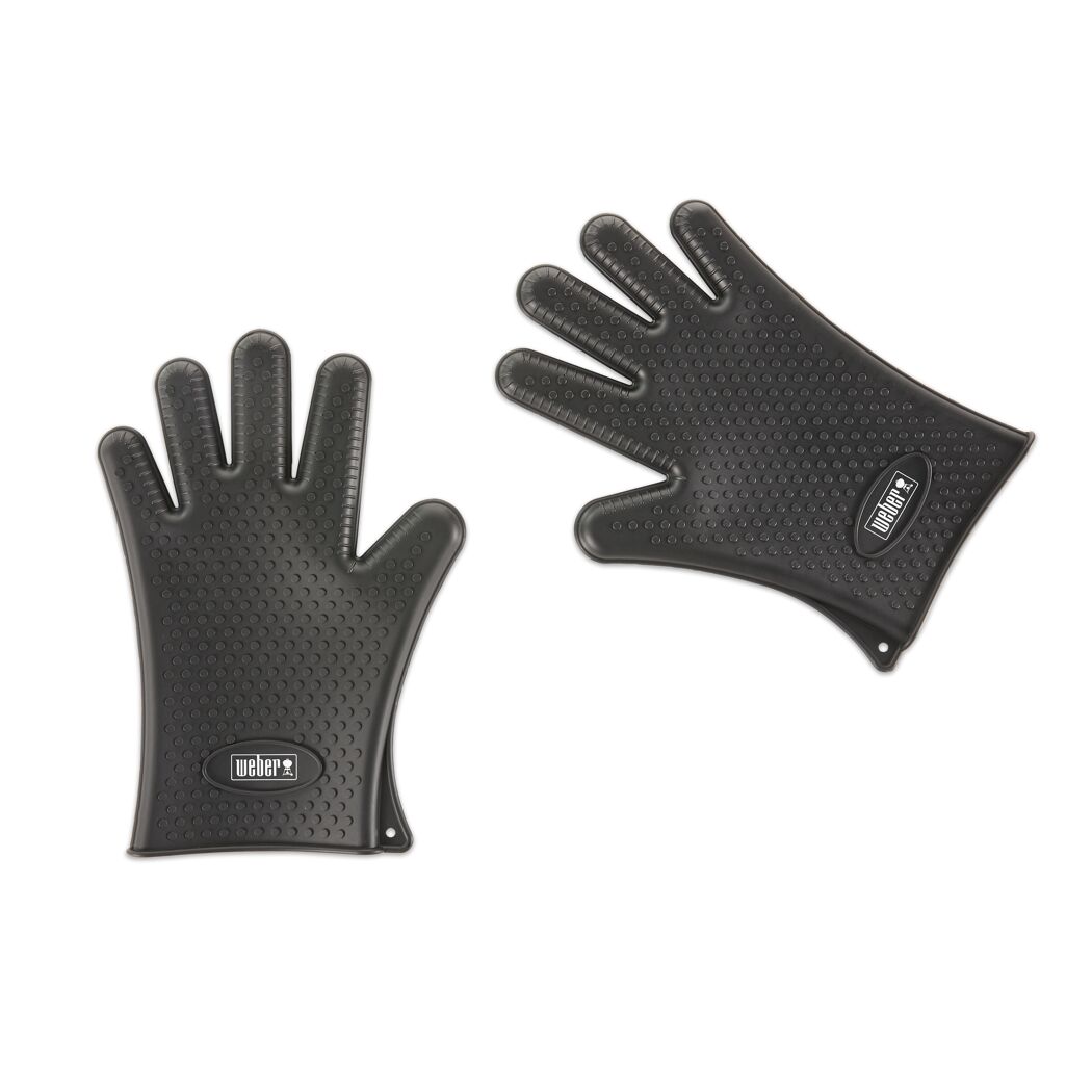Grillhandschuhe Silikon schwarz Größe 9, 2 Stück