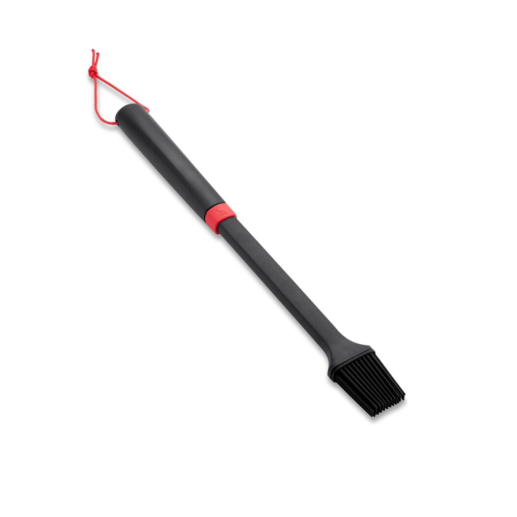 Grillpinsel schwarz 40 cm, mit Silikonborsten