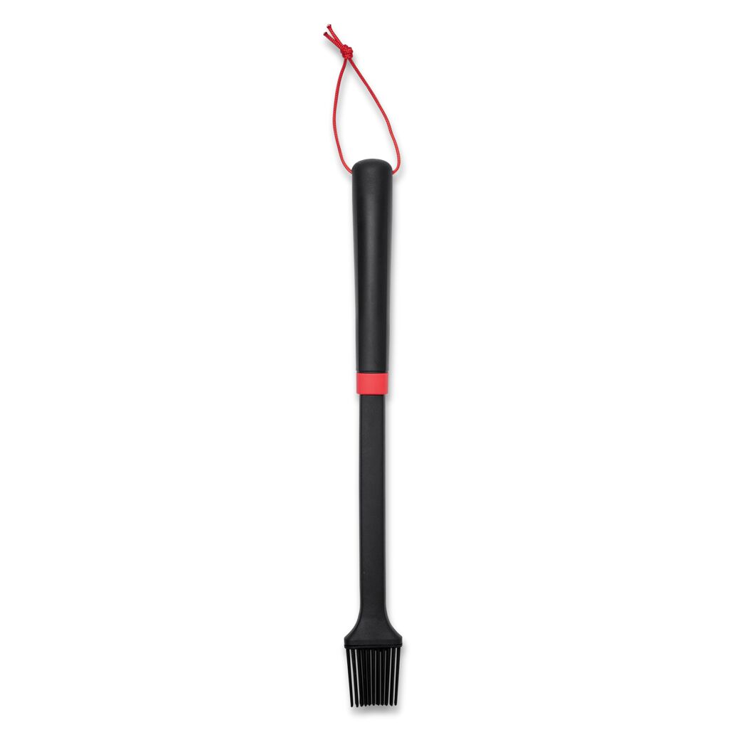 Grillpinsel schwarz 40 cm, mit Silikonborsten