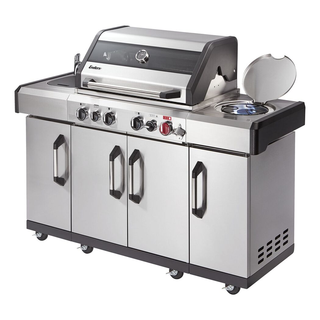 Gasgrill Kansas II Pro 4 SIK Turbo mit Seitenbrenner