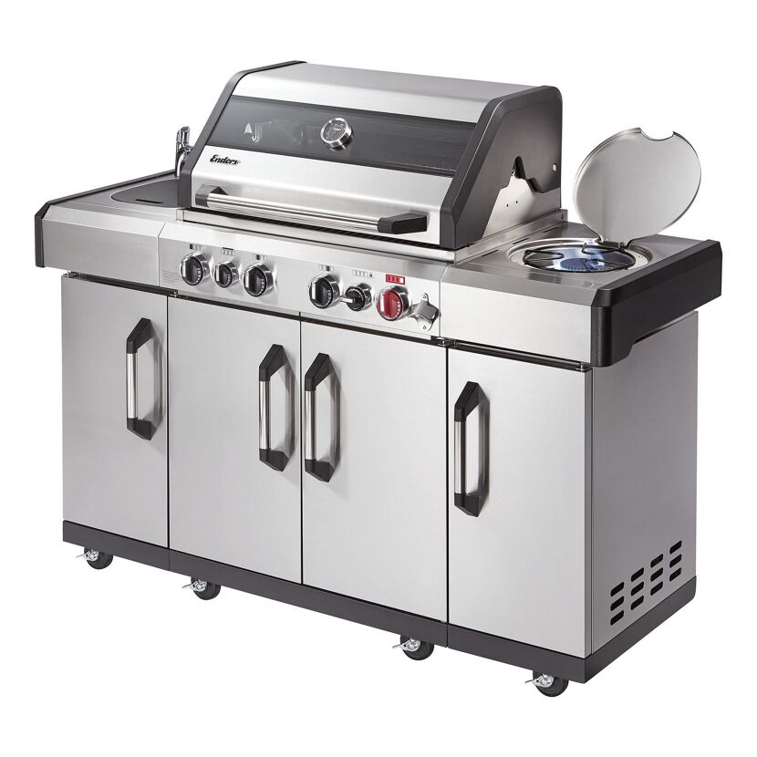 Gasgrill Kansas II Pro 4 SIK Turbo mit Seitenbrenner
