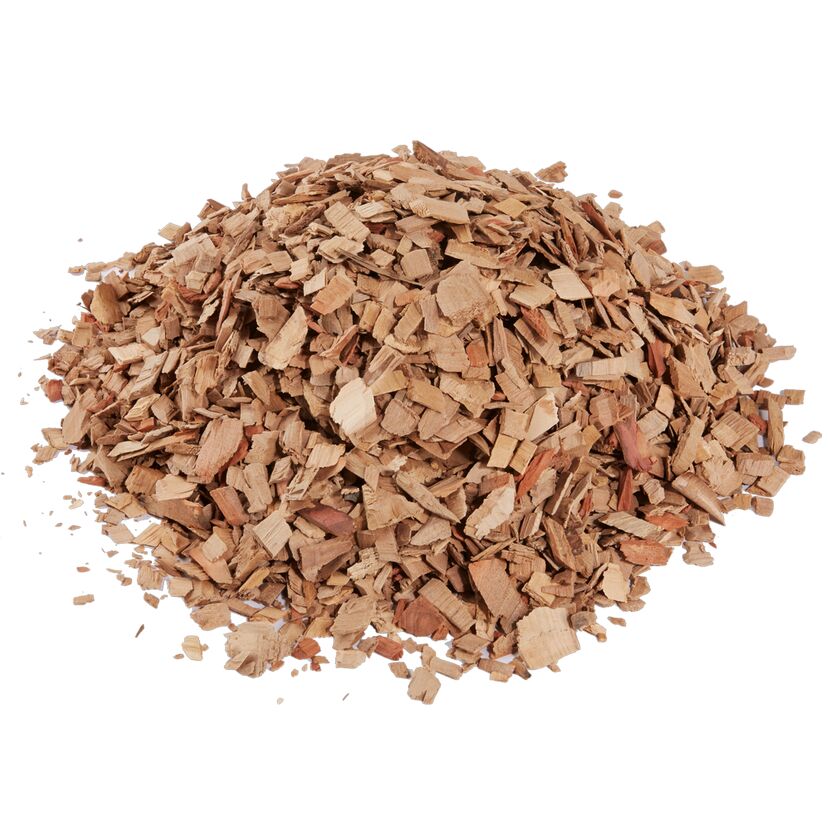 Ein Haufen Räucherchips aus Hickoryholz.