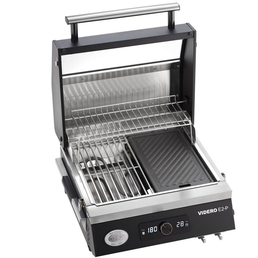 Elektrischer Tischgrill Videro E2-P geöffnet