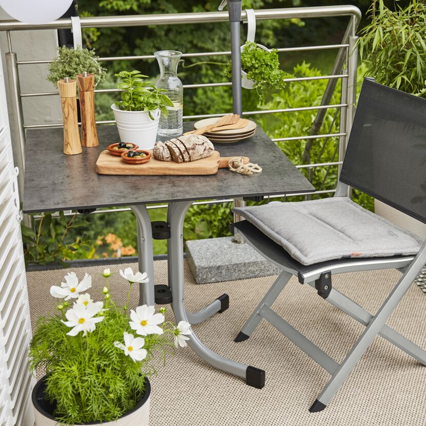 Gartentisch 'Sola' klappbar Stahl 60 x 70 x 60 cm