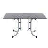 Silberner Klapptisch Sola 140 x 90 cm