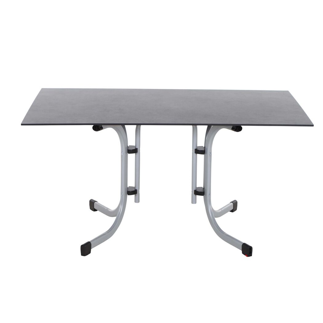 Silberner Klapptisch Sola 140 x 90 cm
