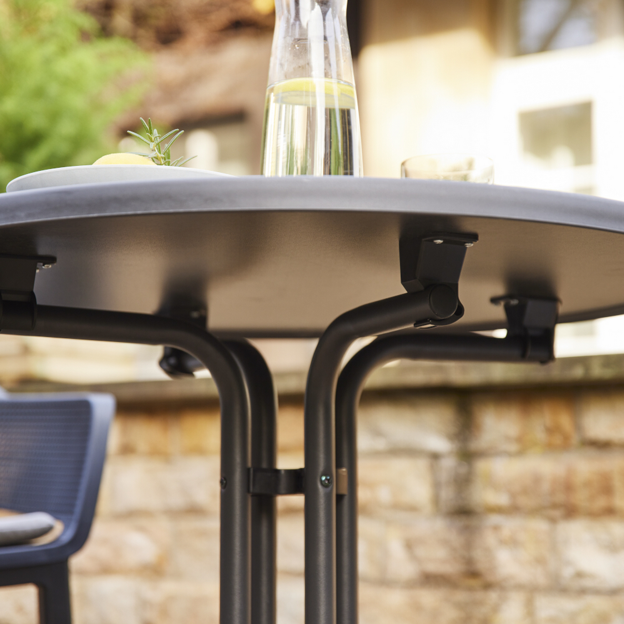 Gartentisch 'Paco' klappbar Stahl Ø 80 x 70 cm