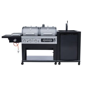 Kombigrill schwarz 236 x 138 x 68 cm