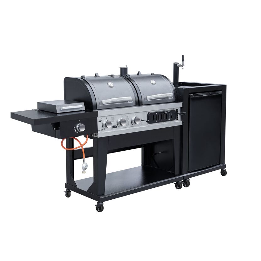 Kombigrill mit Bierzapfanlage und Kühlschrank