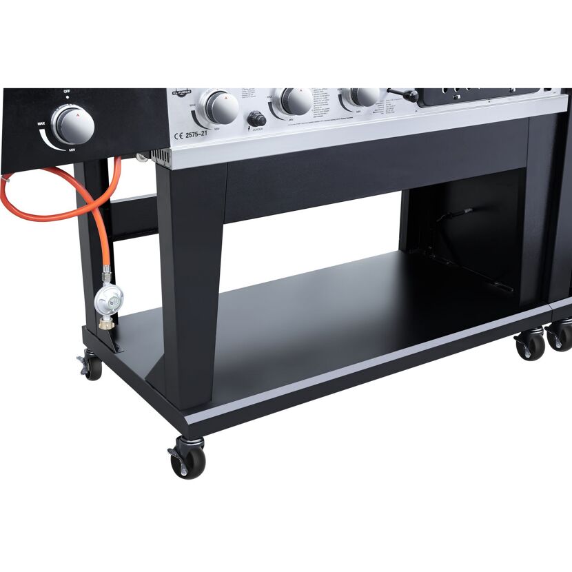 Gasgrill mit Schlauch und Rollen
