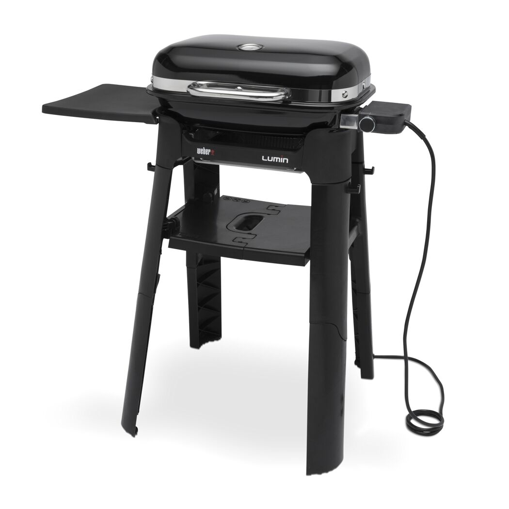 Schwarzer Weber Lumin Kompaktgrill mit Stand
