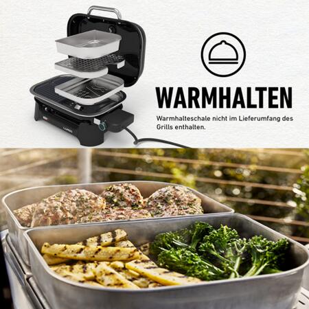 12. Bild von Elektrogrill 'Lumin' schwarz 2200 W 90 x 94 x 56 cm